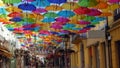 In the Shade of the Umbrellas at the Agueda Umbrella Festival in Portugal