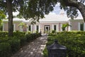 Shaded brick entry