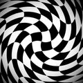 Shaded checkered pattern with spirally distortion effect Royalty Free Stock Photo