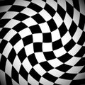 Shaded checkered pattern with spirally distortion effect