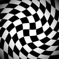 Shaded checkered pattern with spirally distortion effect Royalty Free Stock Photo