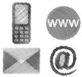 Shaded contact icons Royalty Free Stock Photo