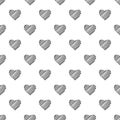 Shaded heart pattern seamless vector Royalty Free Stock Photo