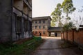 Shaded ramp in deserted 630 factory built in 1970s