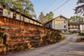 Shaded slope in deserted 630 factory built in 1970s