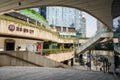 Shaded stairway in downtown Chengdu