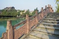 Shaded stone bridge in sunny afternoon