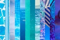 12 shades of blue Royalty Free Stock Photo