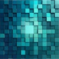 Shades Of Blue Geometric Cubes With Shadow And Gradient Pattern Royalty Free Stock Photo