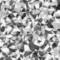 Shades of grey low poly background. Geometric vector illustration mosaic made of triangles