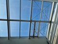 shading of the glazed ceiling of the atrium of the building. blinds Royalty Free Stock Photo