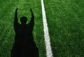 Shadow of American Football Referee Touchdown Royalty Free Stock Photo