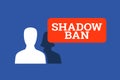 Shadow banned user Royalty Free Stock Photo