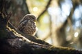 shadow of a barred owl perched silently