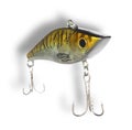 Drop shadow behind a crankbait with a pair of treble hooks