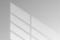 Shadow of blind from window. Blinds shade isolated on transparent background for overlay effect. Sun light. Reflected from jalousi Royalty Free Stock Photo