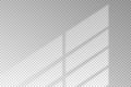 Shadow blinds. Sun light from window. Overlay effect. Shade jalousie transparent. Isolated background. Window blind. Reflection sh Royalty Free Stock Photo