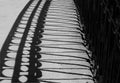 The shadow of the bridge railing Royalty Free Stock Photo