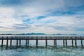 Shadow bridge in twinlight Royalty Free Stock Photo