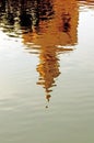 Shadow of Buddha statue in water Royalty Free Stock Photo