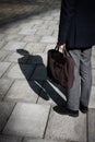 Shadow of a businessman standing