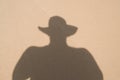 Shadow of cowboy in hat