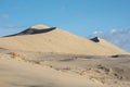 Shadow Curves along Desert Sand Dunes Royalty Free Stock Photo