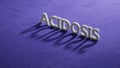 shadow of 3d charcaters with text acidosis. Royalty Free Stock Photo