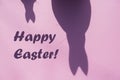 Shadow from a easter bunny, background Royalty Free Stock Photo