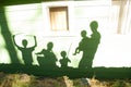 Shadow Family Children Imagination Royalty Free Stock Photo