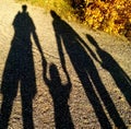 Shadow Family Royalty Free Stock Photo