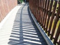 Shadow of the fence Royalty Free Stock Photo