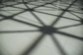 Shadow on the floor from steel structure roof ceiling made of metal and glass Royalty Free Stock Photo