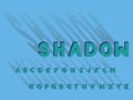 Shadow font. Vector alphabet l