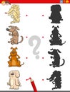 Shadow game with dogs characters