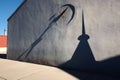 shadow of gnomon pointing to noon on sundial Royalty Free Stock Photo