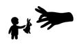 Shadow Hand Puppet, Rabbit Figure, Creative Play, Storytelling Art, vector design Generative AI Royalty Free Stock Photo