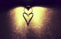 Shadow heart Royalty Free Stock Photo