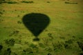 Shadow of hot air balloon