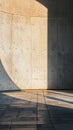 Shadow and light contrast on concrete wall and wooden floor Royalty Free Stock Photo