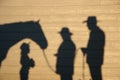 Shadow With Little Girl and Horse Royalty Free Stock Photo