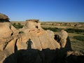 Shadow of Man on Hoodoos Royalty Free Stock Photo