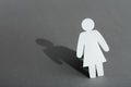 Shadow of man in shape of woman Royalty Free Stock Photo