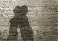 Shadow of the man and the woman Royalty Free Stock Photo