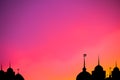 Shadow Mosques Dome on twilight gradient black and gold background.
