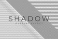 Shadow overlay effect. Transparent soft light and shadows from windows and jalousie Royalty Free Stock Photo