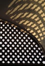 Shadow patterns inside a mosque in Iran Royalty Free Stock Photo