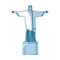 Shadow redeemer christ statue