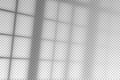 Shadow from reflection blind. Reflected shades on sun light window on wall. Overlay effect design print. Natural shade blinds isol Royalty Free Stock Photo