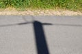 shadow on the road Royalty Free Stock Photo